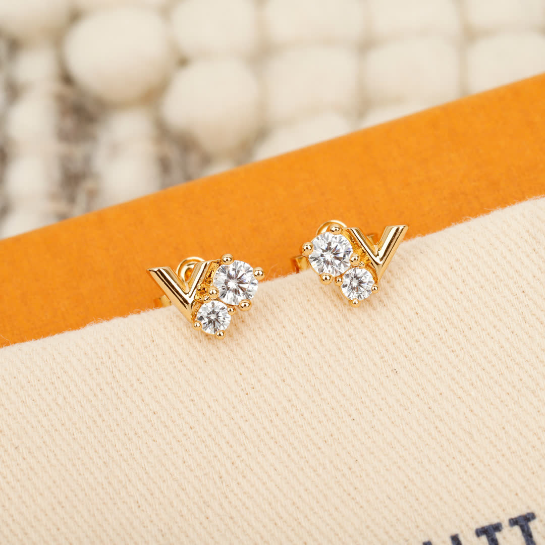 Louis Vuitton Gold Tone Earrings
